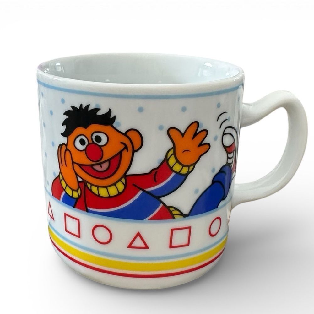 Vtg Sesame Street Bert & Ernie Cup Children’s Porcelain Coffee Mug - Picture 9 of 9